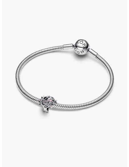 PANDORA Funklende Pavé Tredobbelt Række Charm | Glimtende Elegance