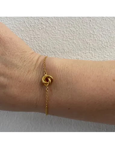 HEIRING | AURA armbånd lille rund i sølv forgyldt