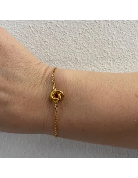 HEIRING | AURA armbånd lille rund i sølv forgyldt