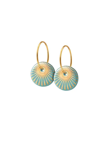 Scherning | SPLASH øreringe · AQUA/GOLD