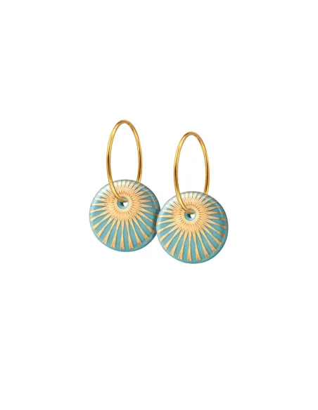 Scherning | SPLASH øreringe · AQUA/GOLD