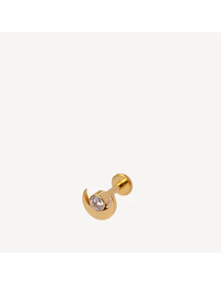 Sistie 2nd | Hella - Piercing forgyldt med zirkon