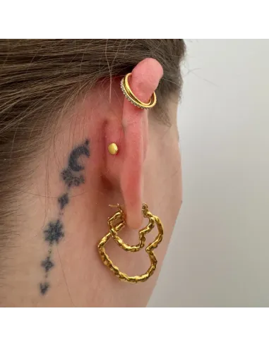 Sistie 2nd | Hella - Piercing forgyldt med zirkon