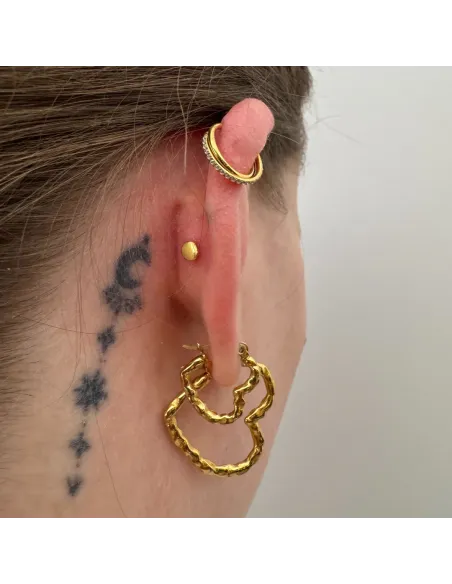 Sistie 2nd | Hella - Piercing forgyldt med zirkon