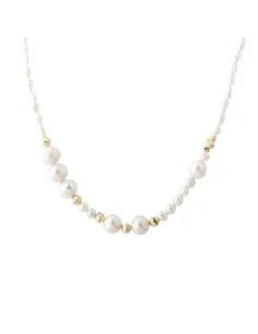 AQUA DULCE | LINE PEARL NECKLACE | GOLDEN