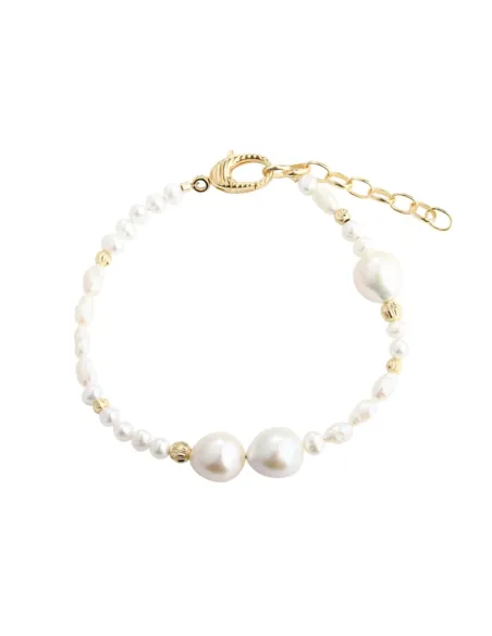 AQUA DULCE | LINE PEARL BRACELET | GOLDEN