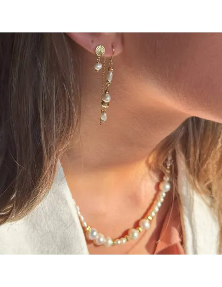 AQUA DULCE | LINE PEARL THREAD | GOLDEN