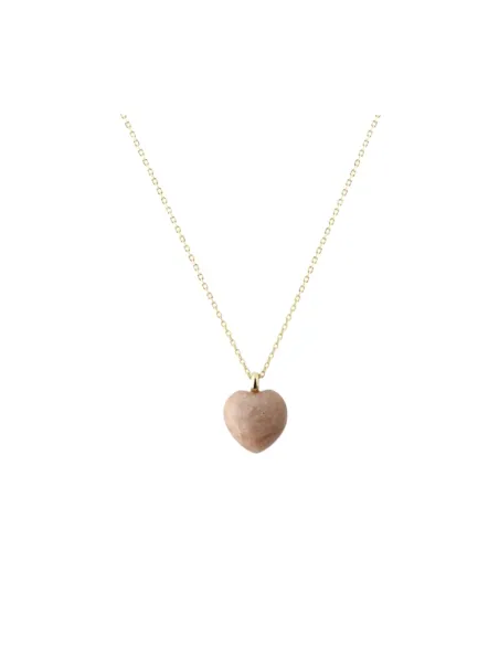 AQUA DULCE | EIRA BIG ROSE HEART NECKLACE | GOLDEN