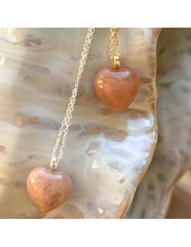 AQUA DULCE | EIRA BIG ROSE HEART NECKLACE | GOLDEN