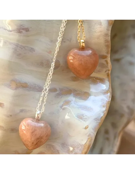 AQUA DULCE | EIRA BIG ROSE HEART NECKLACE | GOLDEN