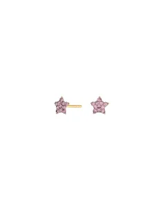 NOA KIDS JEWELLERY | Forg. sølvørestikker stjerne m. lilla cz