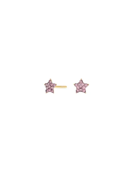 NOA KIDS JEWELLERY | Forg. sølvørestikker stjerne m. lilla cz