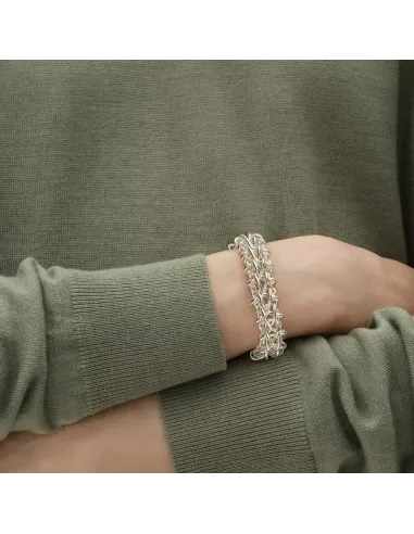 GEORG JENSEN | WEFT armbånd med dobbelte led