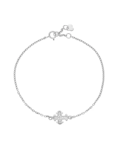 LUND COPENHAGEN | Armbånd kors 10x9mm med zirkonia sølv