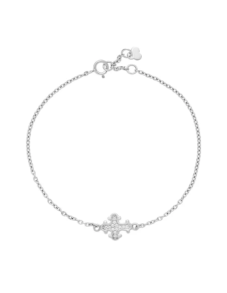 LUND COPENHAGEN | Armbånd kors 10x9mm med zirkonia sølv