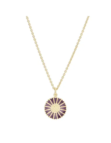 LUND COPENHAGEN | Marguerit collier 18mm lilla emalje
