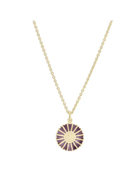 LUND COPENHAGEN | Marguerit collier 18mm lilla emalje