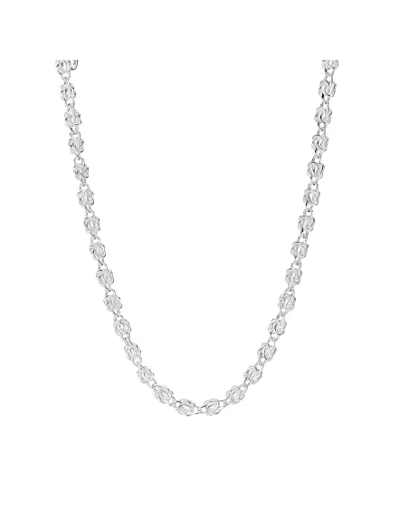 Collier med knude 9mm, 45cm, 925 sterlingsølv, tidløst design til hverdag og fest