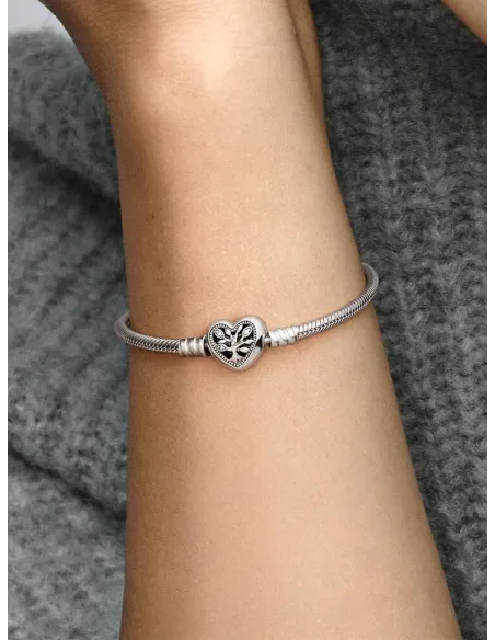 PANDORA | Pandora Moments Slægtstræ Slangekædearmbånd med Hjertelås