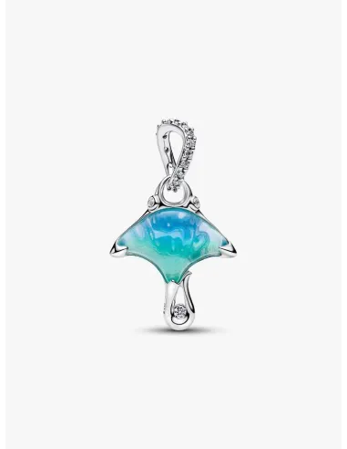 Pandora Julemagi Muranoglas Charm i rød med gylden folie og julemotiver