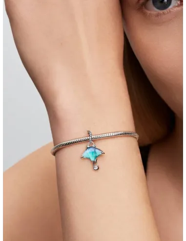 Pandora Julemagi Muranoglas Charm i rød med gylden folie og julemotiver