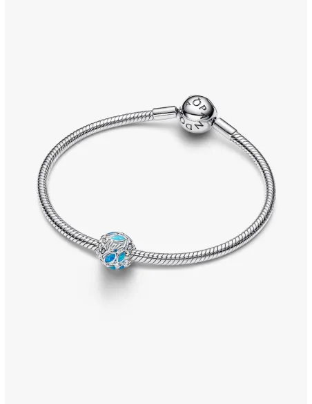 PANDORA Funklende Pavé Tredobbelt Række Charm | Glimtende Elegance