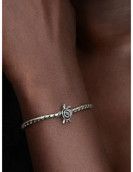 PANDORA Funklende Pavé Tredobbelt Række Charm | Glimtende Elegance