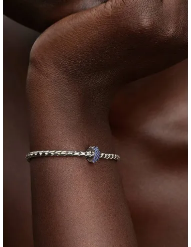 PANDORA Funklende Pavé Tredobbelt Række Charm | Glimtende Elegance
