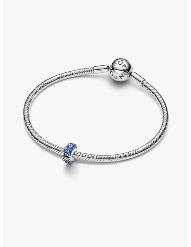 PANDORA Funklende Pavé Tredobbelt Række Charm | Glimtende Elegance
