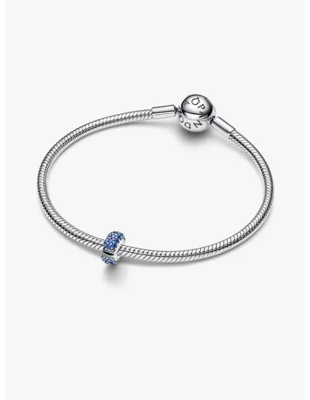 PANDORA Funklende Pavé Tredobbelt Række Charm | Glimtende Elegance