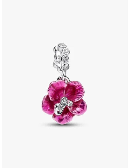 PANDORA Funklende Pavé Tredobbelt Række Charm | Glimtende Elegance