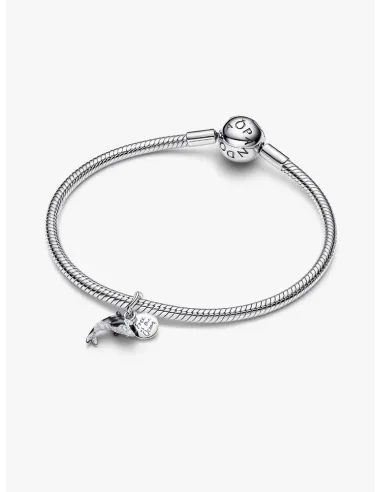 PANDORA Funklende Pavé Tredobbelt Række Charm | Glimtende Elegance
