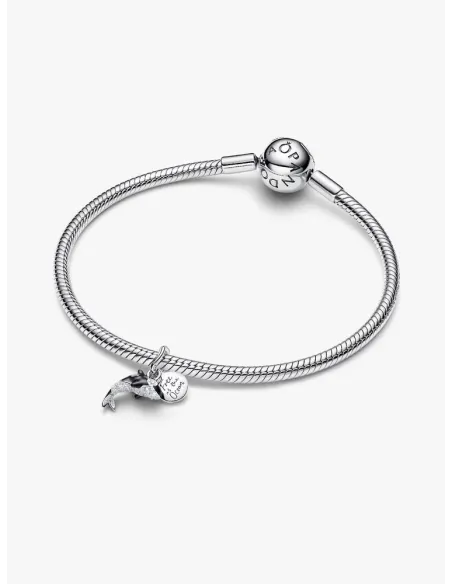 PANDORA Funklende Pavé Tredobbelt Række Charm | Glimtende Elegance