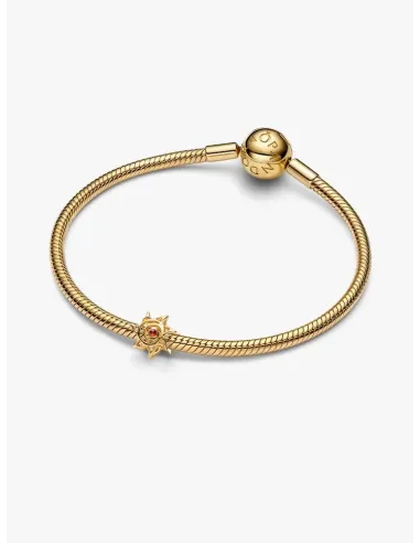 PANDORA Funklende Pavé Tredobbelt Række Charm | Glimtende Elegance