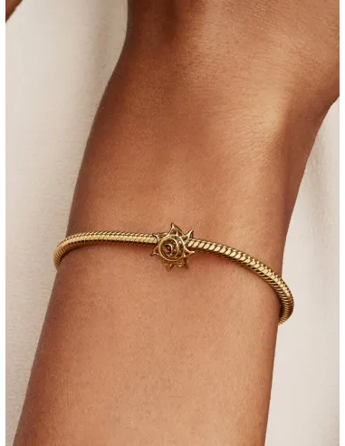 PANDORA Funklende Pavé Tredobbelt Række Charm | Glimtende Elegance