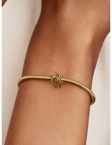 PANDORA Funklende Pavé Tredobbelt Række Charm | Glimtende Elegance