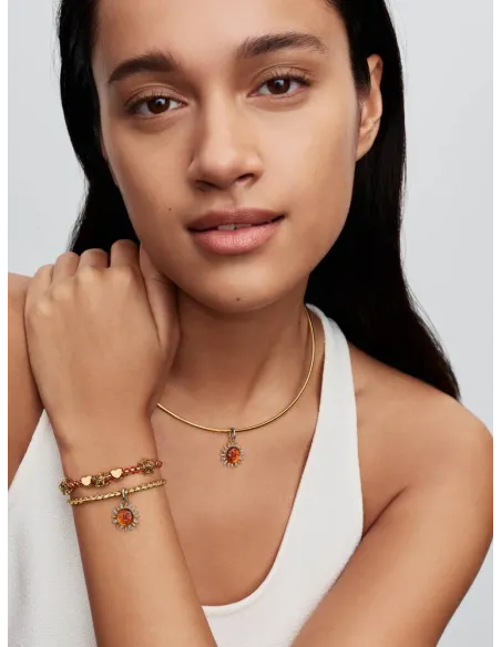 PANDORA Funklende Pavé Tredobbelt Række Charm | Glimtende Elegance