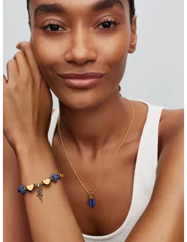 PANDORA Funklende Pavé Tredobbelt Række Charm | Glimtende Elegance