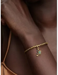 PANDORA Funklende Pavé Tredobbelt Række Charm | Glimtende Elegance 2