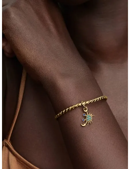 PANDORA Funklende Pavé Tredobbelt Række Charm | Glimtende Elegance