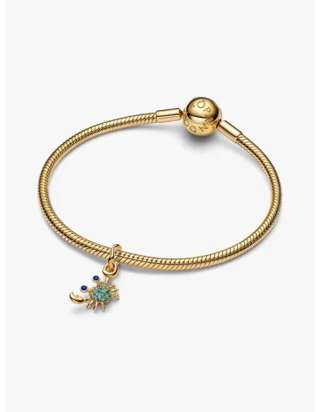 PANDORA Funklende Pavé Tredobbelt Række Charm | Glimtende Elegance