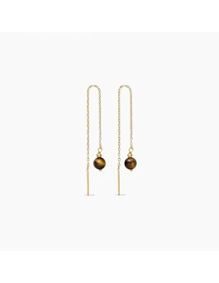 SOÏ | Ella Tiger Eye Øreringe