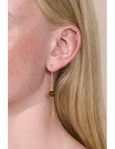 SOÏ | Ella Tiger Eye Øreringe