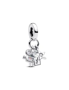 PANDORA Funklende Pavé Tredobbelt Række Charm | Glimtende Elegance