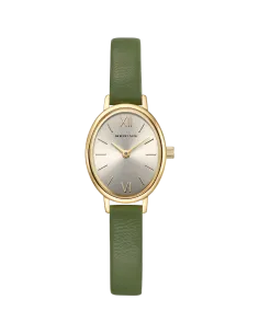 BERING Classic Dameur 11020-833 | Grøn Læderrem & Safirglas