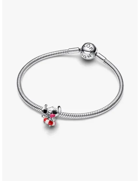 PANDORA Funklende Pavé Tredobbelt Række Charm | Glimtende Elegance