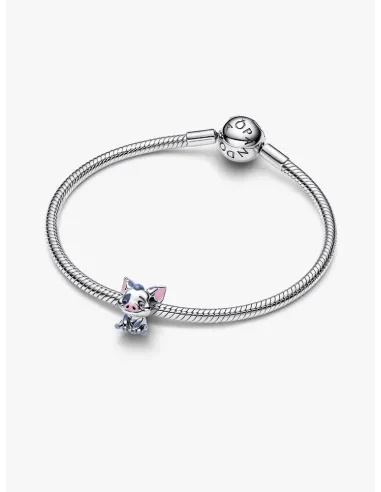 PANDORA Funklende Pavé Tredobbelt Række Charm | Glimtende Elegance