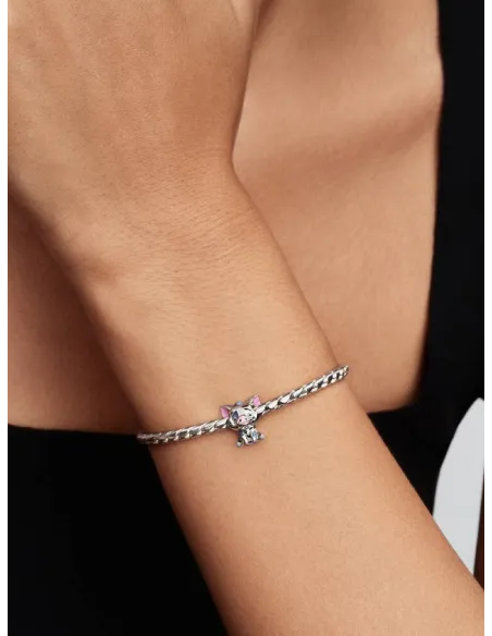 PANDORA Funklende Pavé Tredobbelt Række Charm | Glimtende Elegance