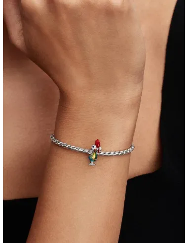 PANDORA Funklende Pavé Tredobbelt Række Charm | Glimtende Elegance
