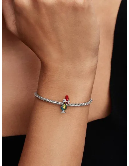 PANDORA Funklende Pavé Tredobbelt Række Charm | Glimtende Elegance